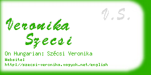 veronika szecsi business card